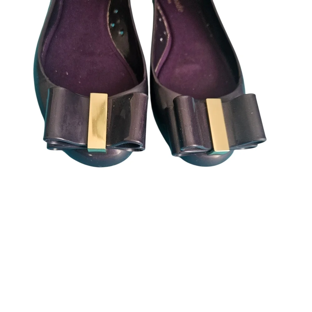 Kate Spade Purple Jelly Bow Ballerina Flats Size 8